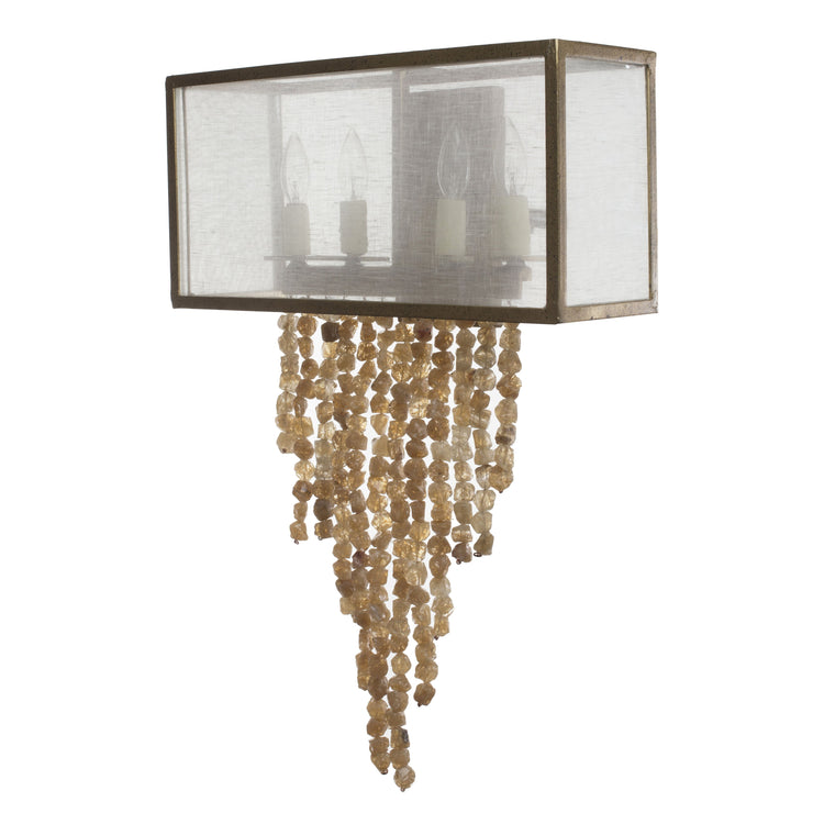 OYSTER LINEN SCONCE