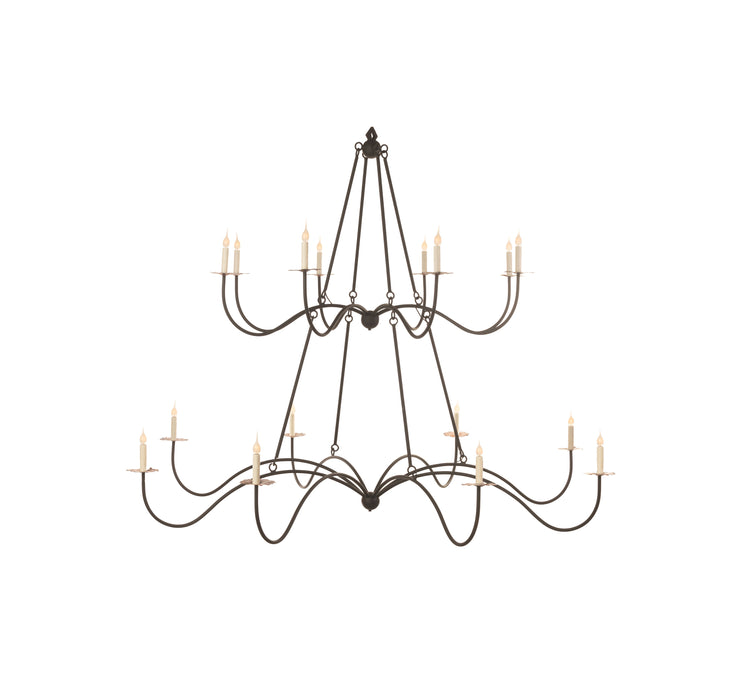 DOUBLE TIER CHANDELIER WITH RODS