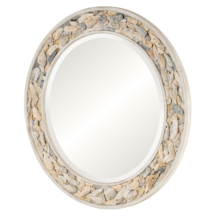 Round Oyster Shell Mirror