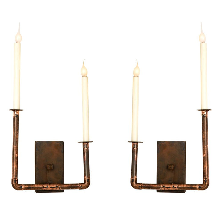 LONG BAR DOUBLE SCONCE LEFT & RIGHT