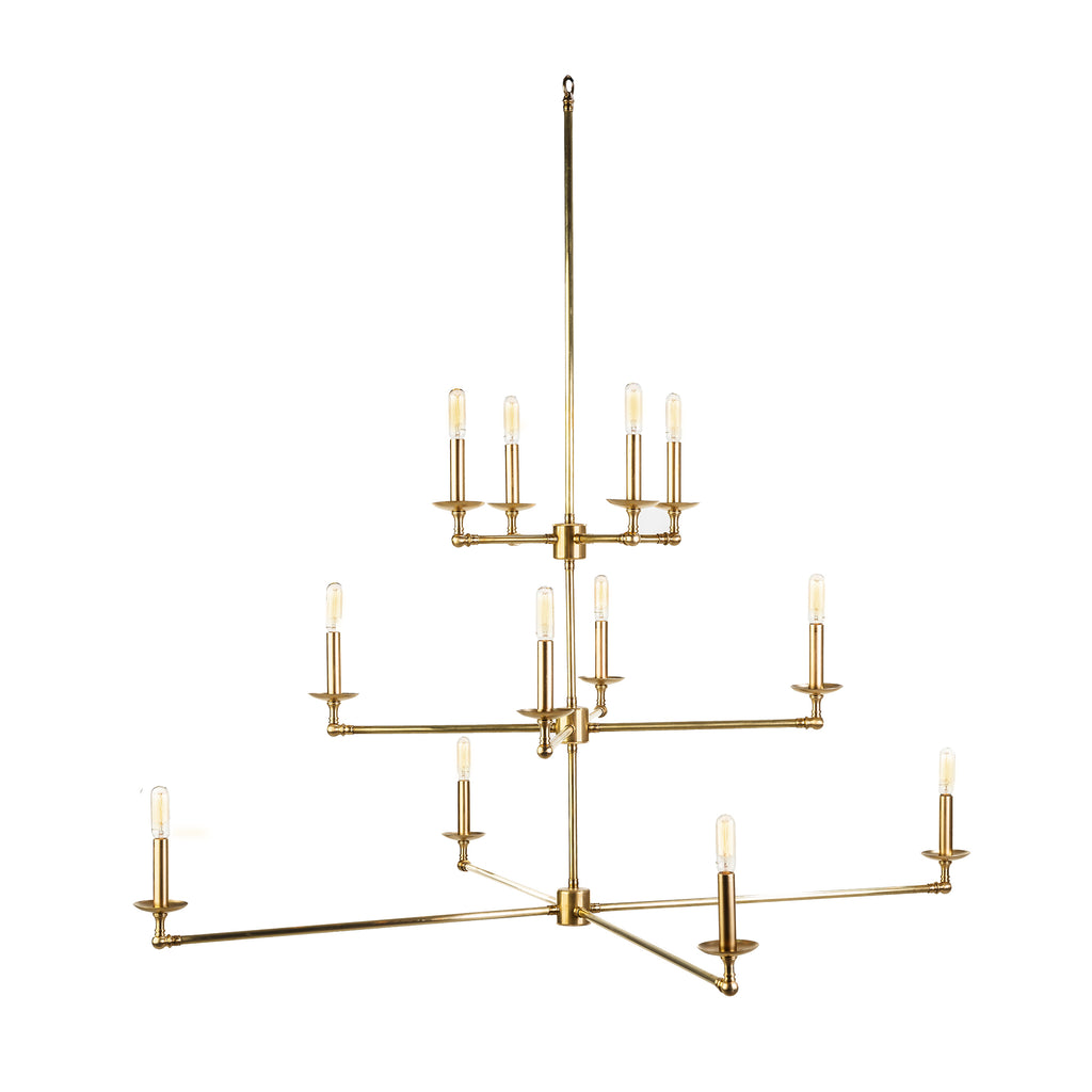 3 tier store brass chandelier