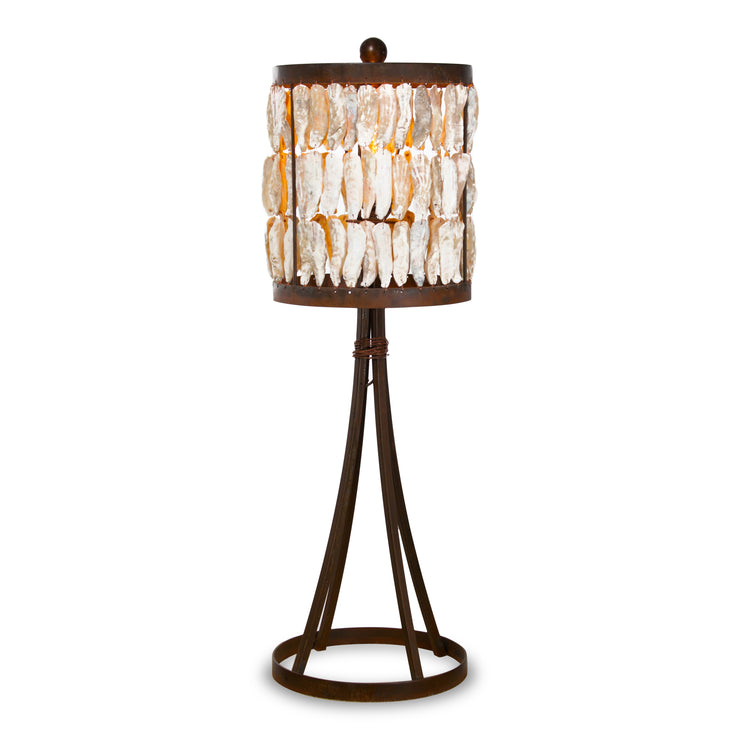SHELL DRUM TABLE LAMP