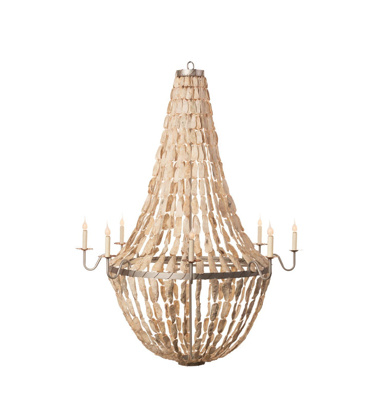 LARGE EMPIRE OYSTER SHELL CHANDELIER