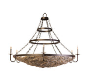 SHELL BOWL WITH BANDS CHANDELIER